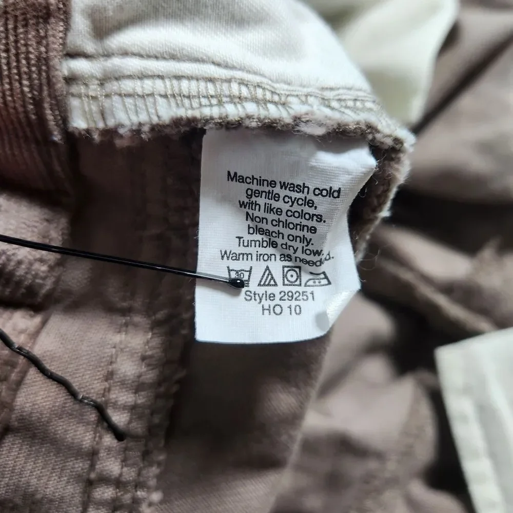 J. Crew Corduroy Pants Women 33T Brown Mid Rise Bootcut